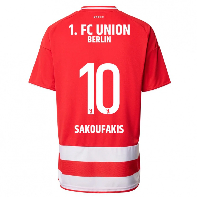 Danxen Kinder Theodor Sakoufakis #10 Rot Weiß Heimtrikot Trikot 2025/26 T-Shirt Schweiz