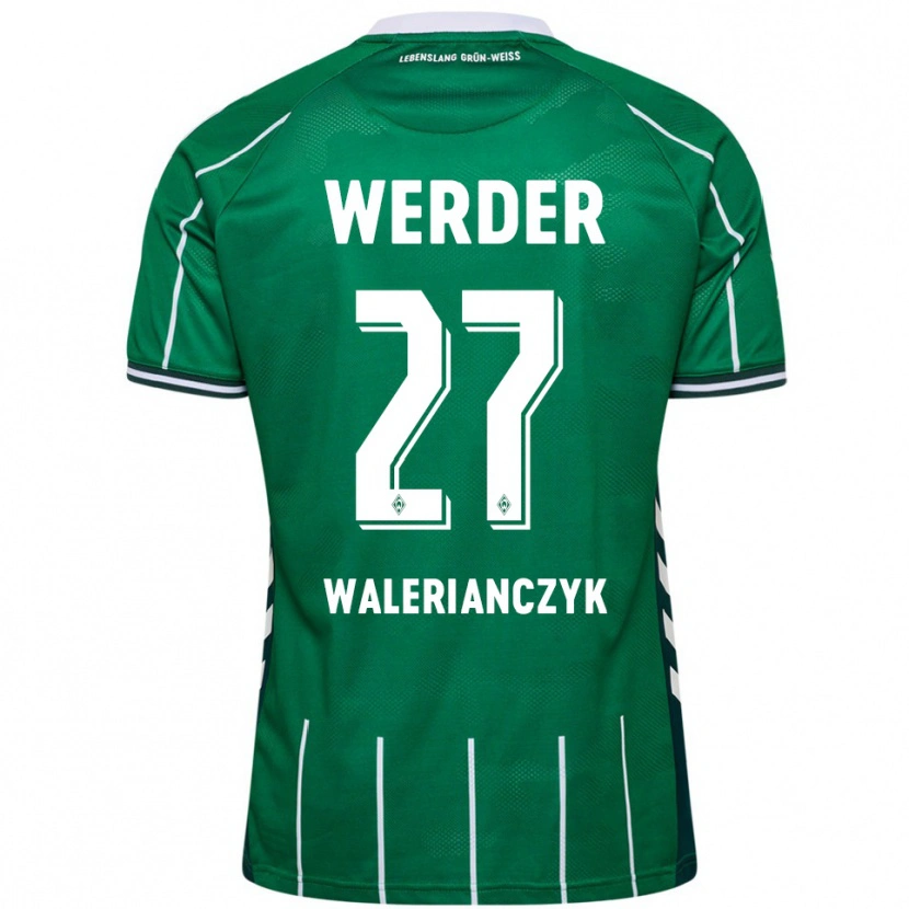 Danxen Kinder Dennis Walerianczyk #27 Grün Weiß Heimtrikot Trikot 2025/26 T-Shirt Schweiz