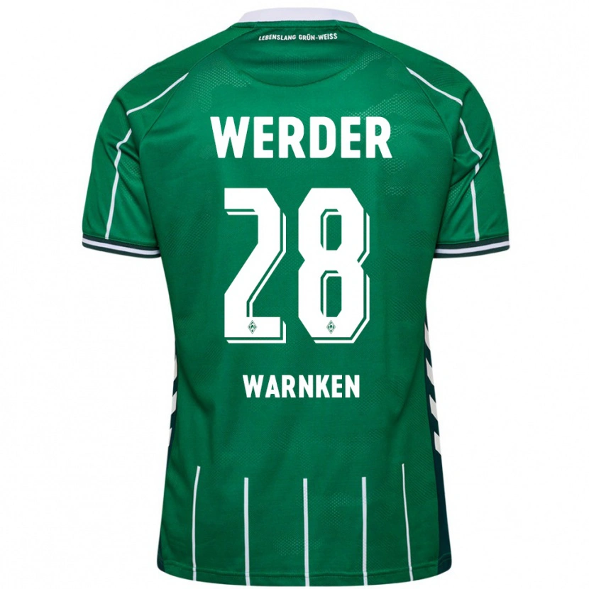 Danxen Kinder Jannes Warnken #28 Grün Weiß Heimtrikot Trikot 2025/26 T-Shirt Schweiz