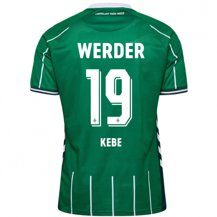 Danxen Kinder David Kébé #19 Grün Weiß Heimtrikot Trikot 2025/26 T-Shirt Schweiz