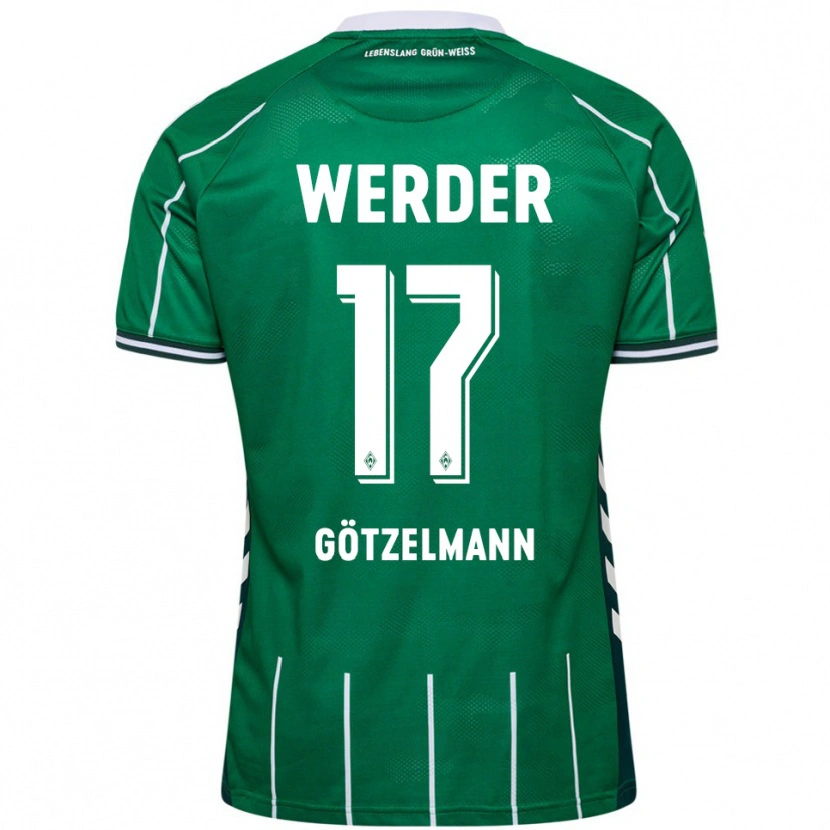 Danxen Kinder Patrick Götzelmann #17 Grün Weiß Heimtrikot Trikot 2025/26 T-Shirt Schweiz