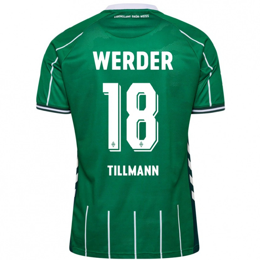 Danxen Kinder Felix Tillmann #18 Grün Weiß Heimtrikot Trikot 2025/26 T-Shirt Schweiz