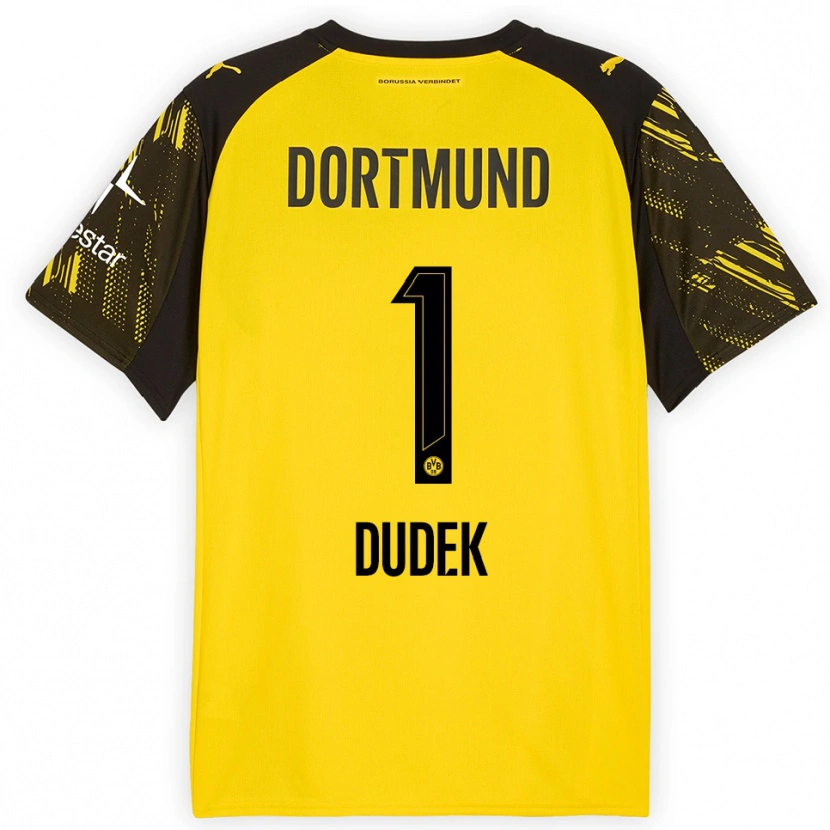 Danxen Kinder Daniel Dudek #1 Gelb Schwarz Heimtrikot Trikot 2025/26 T-Shirt Schweiz