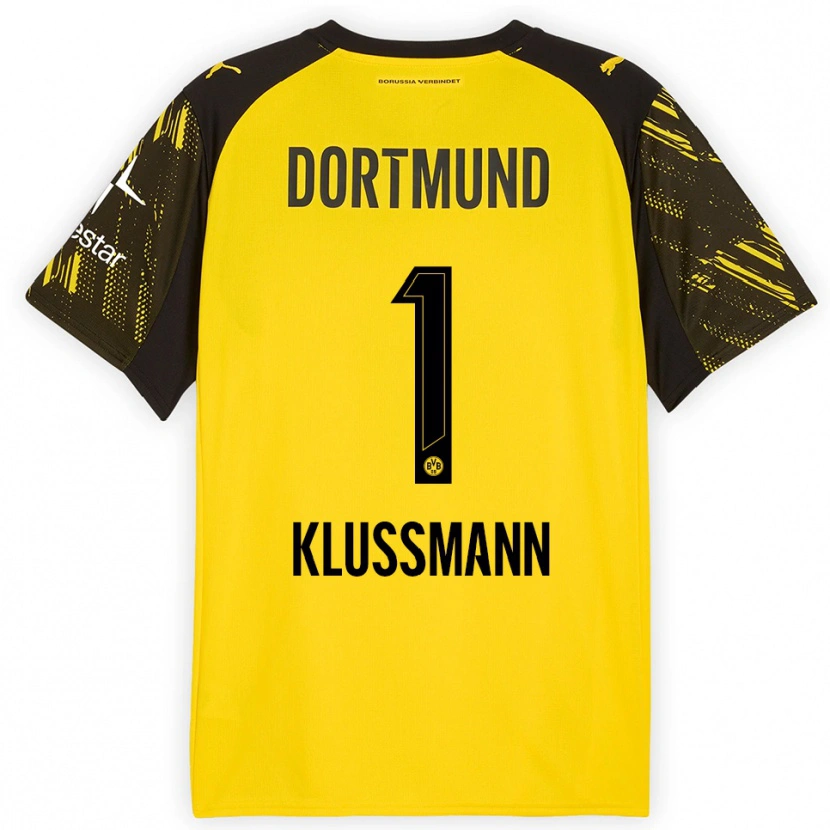 Danxen Kinder Leon Klußmann #1 Gelb Schwarz Heimtrikot Trikot 2025/26 T-Shirt Schweiz