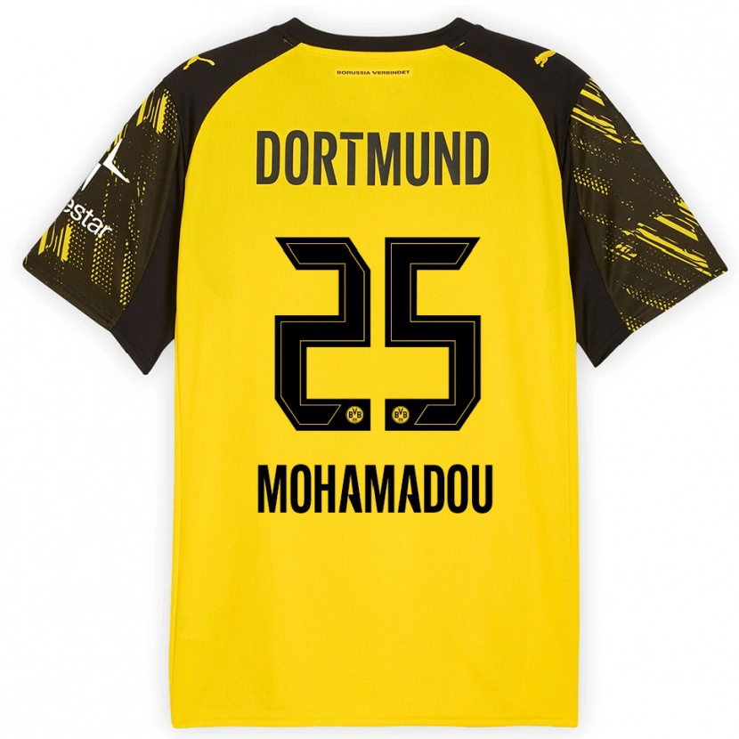 Danxen Kinder Hamzath Mohamadou #25 Gelb Schwarz Heimtrikot Trikot 2025/26 T-Shirt Schweiz