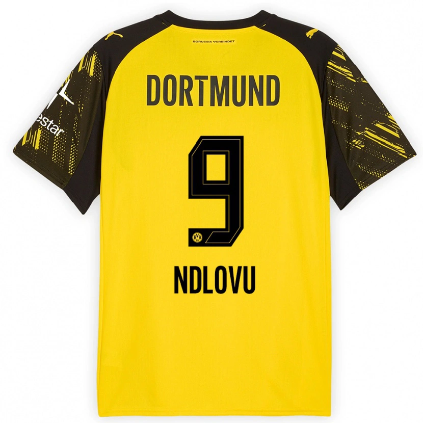 Danxen Kinder Desmond Ndlovu #9 Gelb Schwarz Heimtrikot Trikot 2025/26 T-Shirt Schweiz