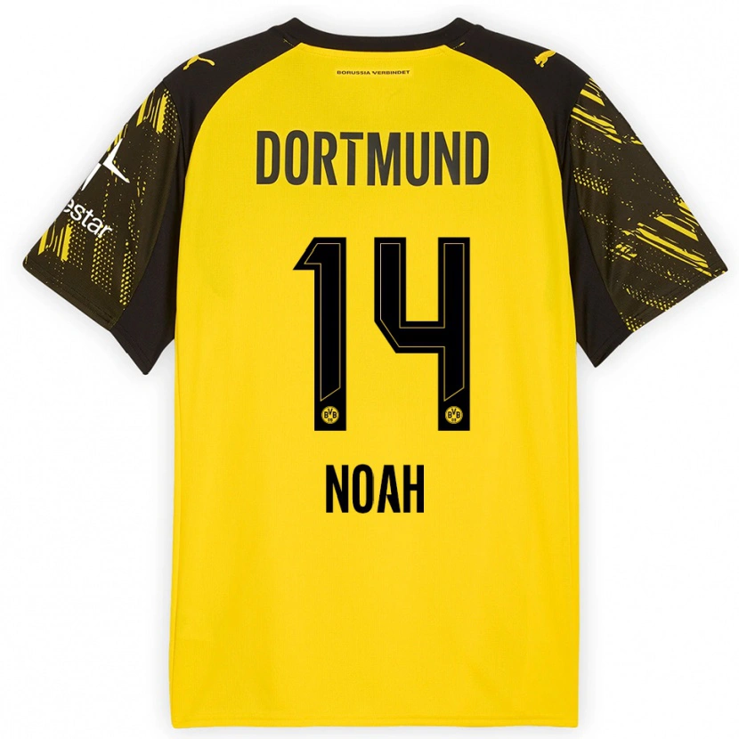 Danxen Kinder Colin Noah Kleine-Bekel #14 Gelb Schwarz Heimtrikot Trikot 2025/26 T-Shirt Schweiz