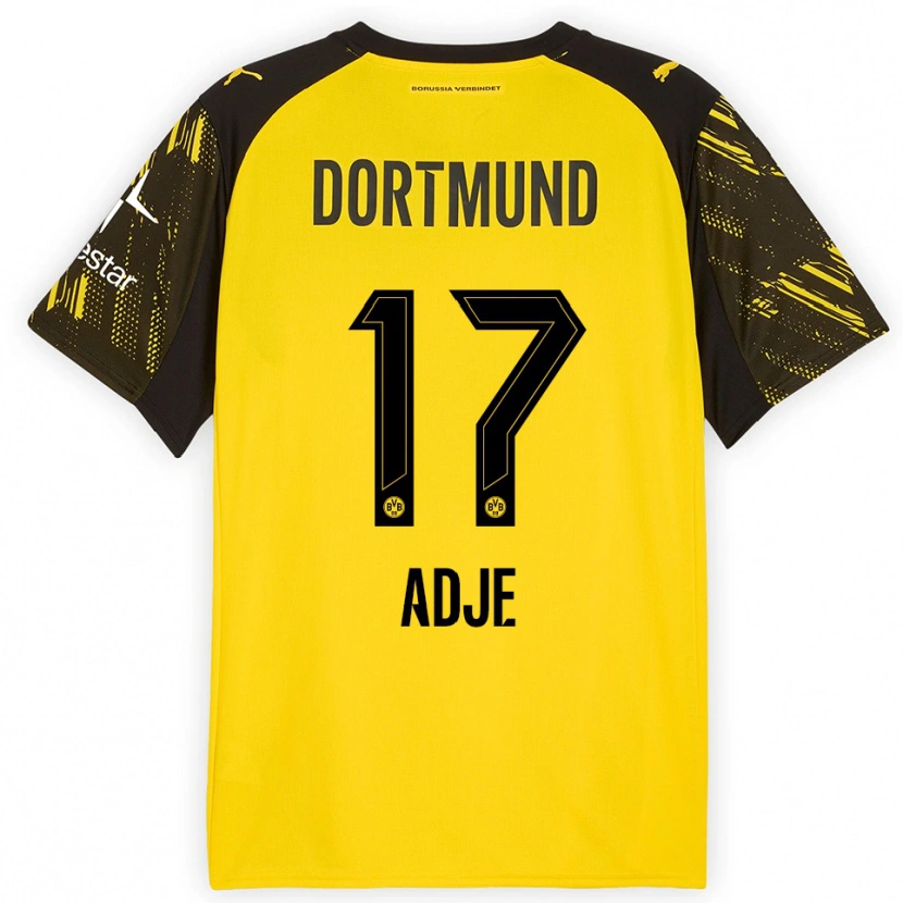 Danxen Kinder Miguel Adje #17 Gelb Schwarz Heimtrikot Trikot 2025/26 T-Shirt Schweiz