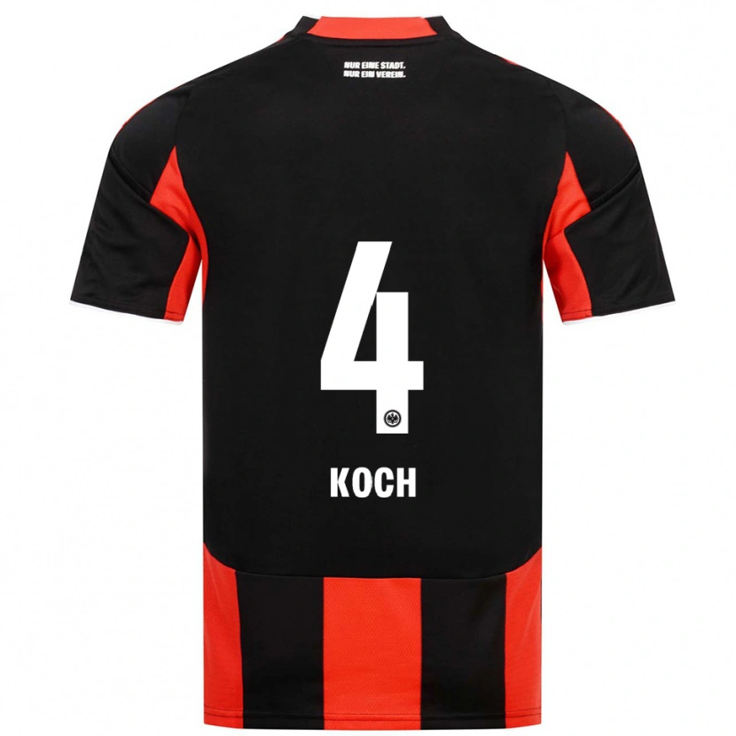 Danxen Kinder Robin Koch #4 Schwarz Rot Heimtrikot Trikot 2025/26 T-Shirt Schweiz