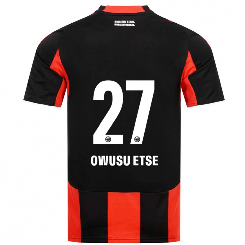 Danxen Kinder Collin Owusu Etse #27 Schwarz Rot Heimtrikot Trikot 2025/26 T-Shirt Schweiz