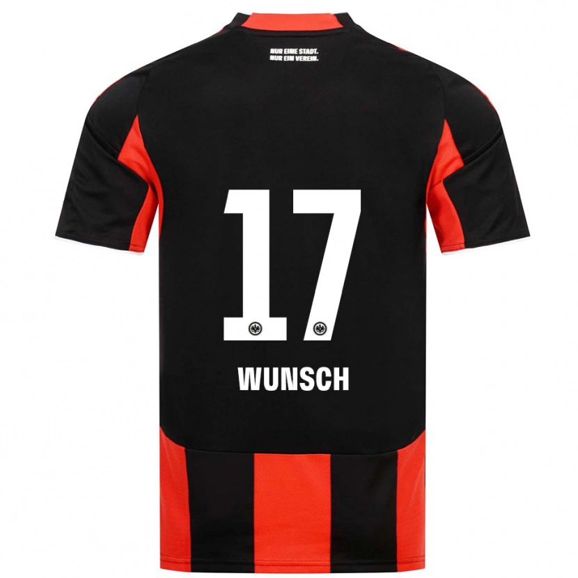 Danxen Kinder Paul Wünsch #17 Schwarz Rot Heimtrikot Trikot 2025/26 T-Shirt Schweiz