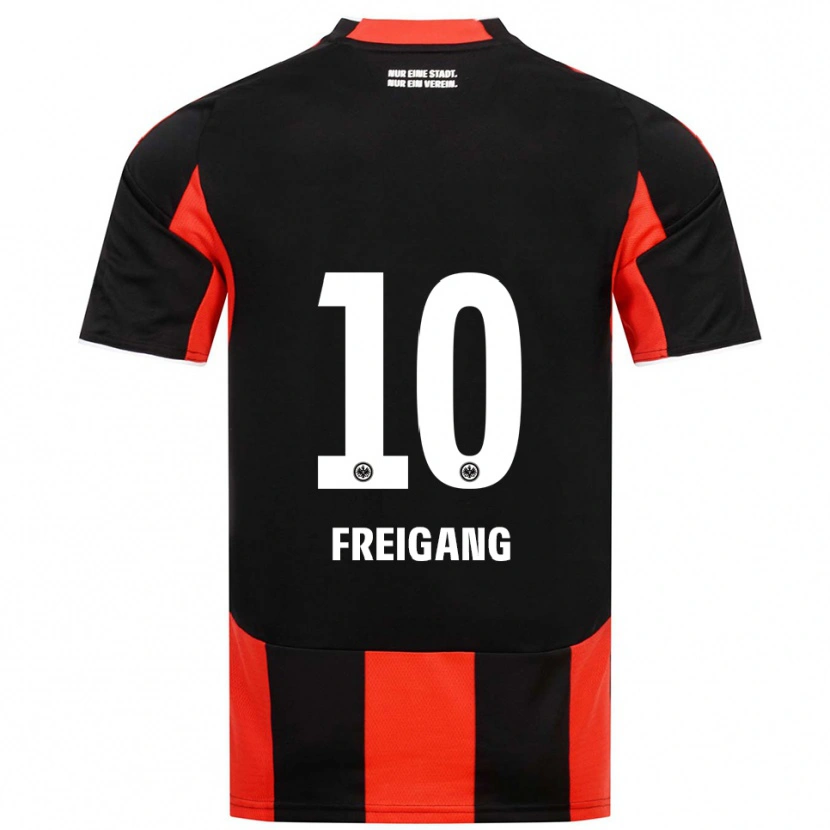 Danxen Kinder Laura Freigang #10 Schwarz Rot Heimtrikot Trikot 2025/26 T-Shirt Schweiz