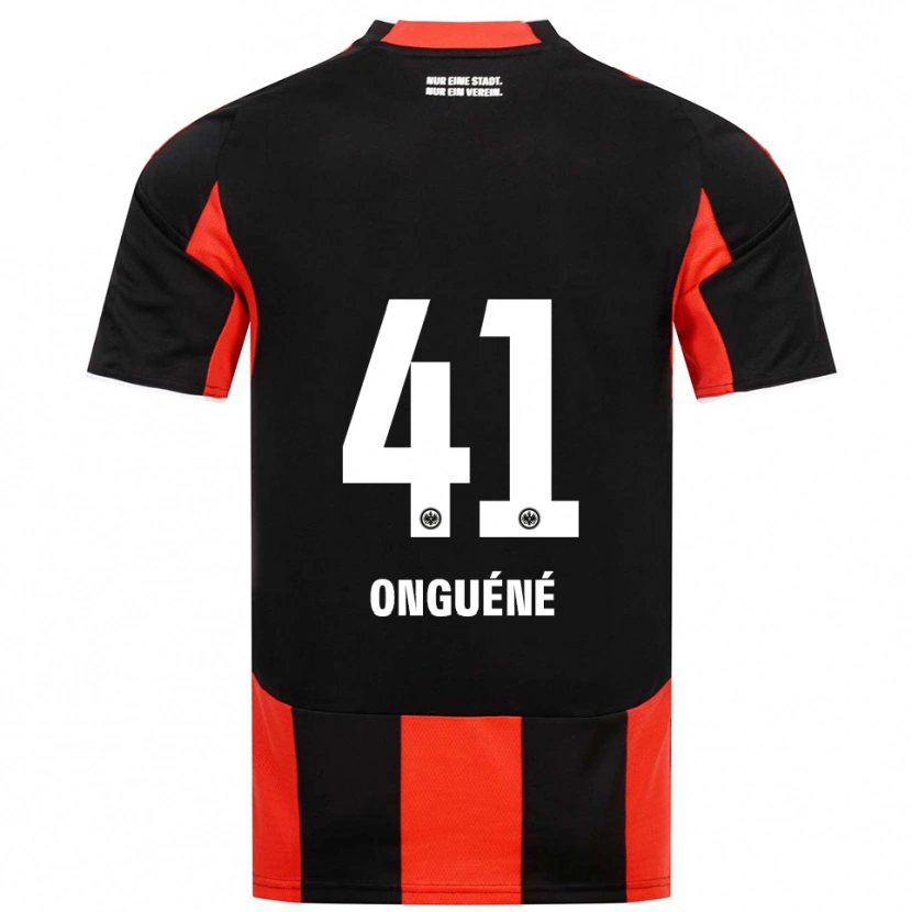 Danxen Kinder Jérôme Onguéné #41 Schwarz Rot Heimtrikot Trikot 2025/26 T-Shirt Schweiz