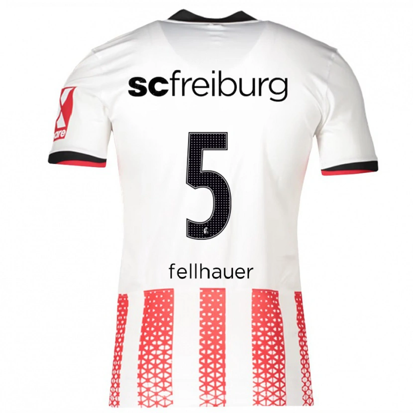 Danxen Kinder Kim Fellhauer #5 Weiß Rot Heimtrikot Trikot 2025/26 T-Shirt Schweiz