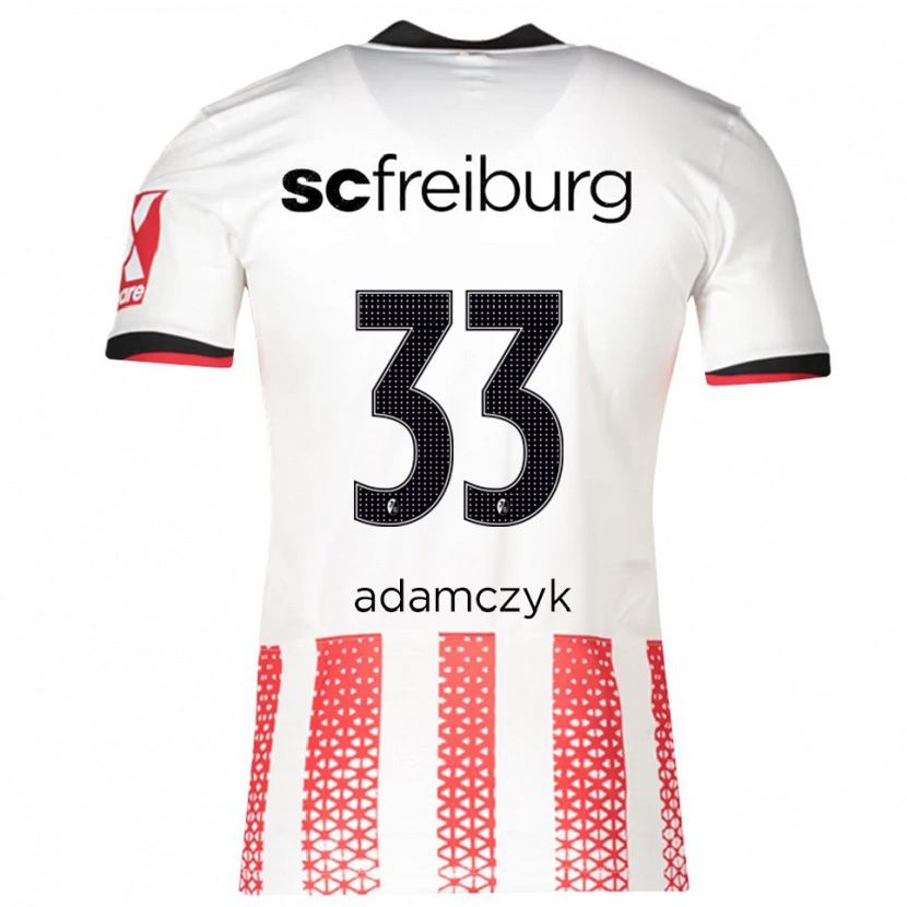 Danxen Kinder Rebecca Adamczyk #33 Weiß Rot Heimtrikot Trikot 2025/26 T-Shirt Schweiz