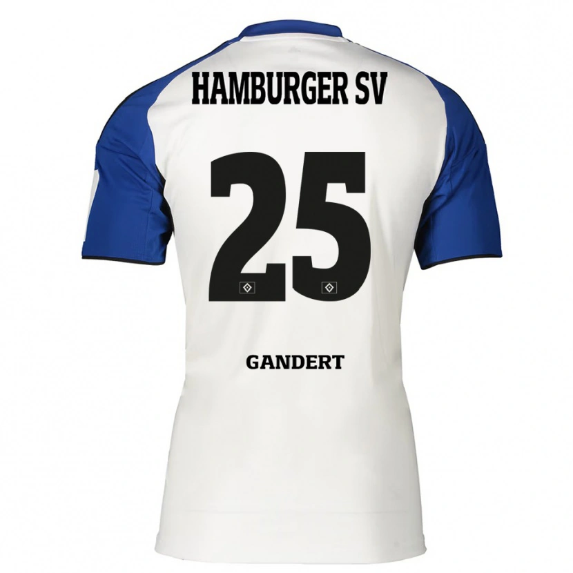Danxen Kinder Jeremy Gandert #25 Weiß Blau Heimtrikot Trikot 2025/26 T-Shirt Schweiz