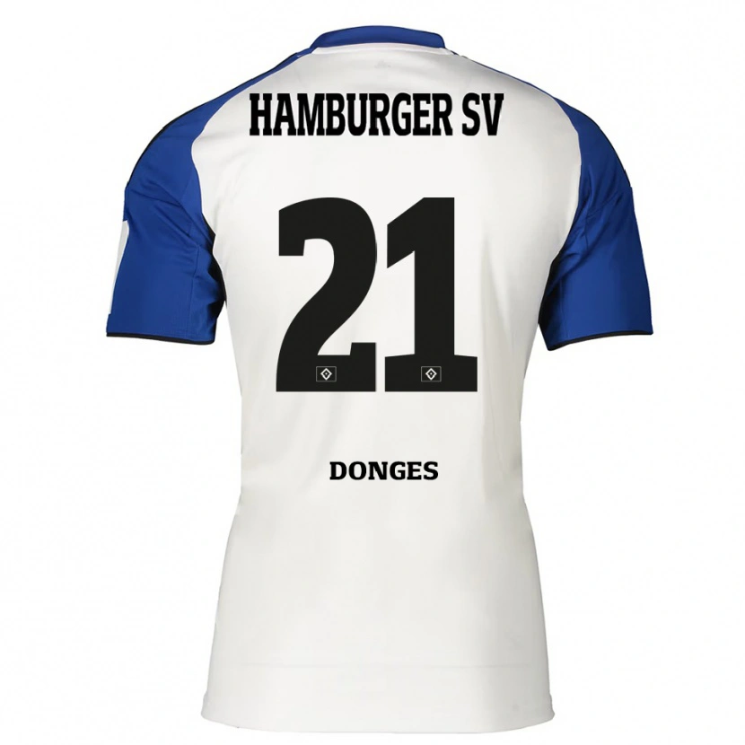 Danxen Kinder Jaqueline Dönges #21 Weiß Blau Heimtrikot Trikot 2025/26 T-Shirt Schweiz
