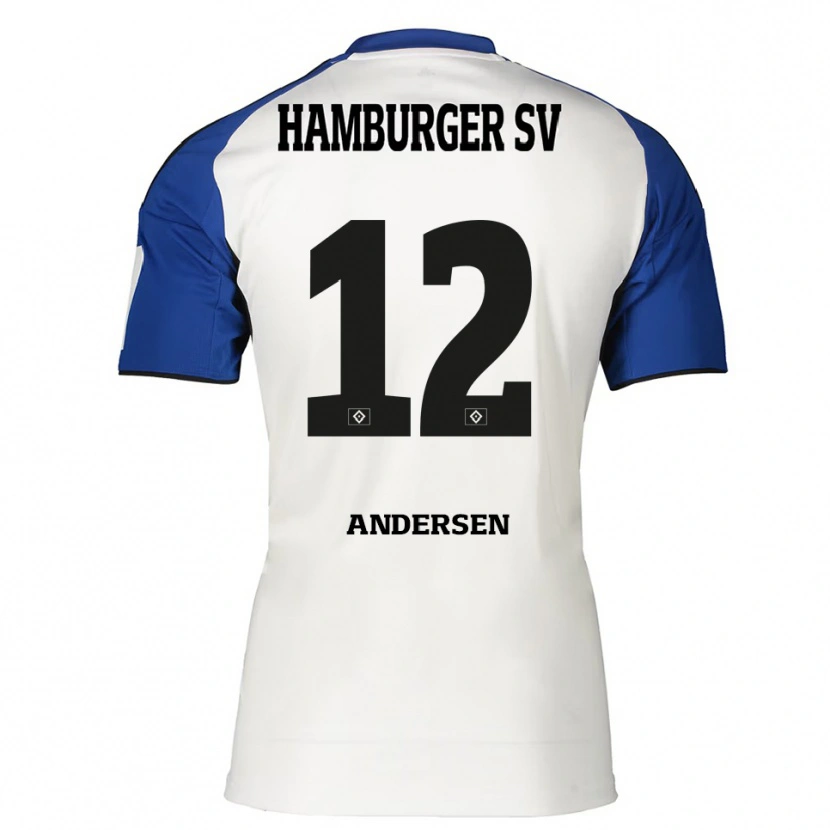 Danxen Kinder Patrick Andersen #12 Weiß Blau Heimtrikot Trikot 2025/26 T-Shirt Schweiz