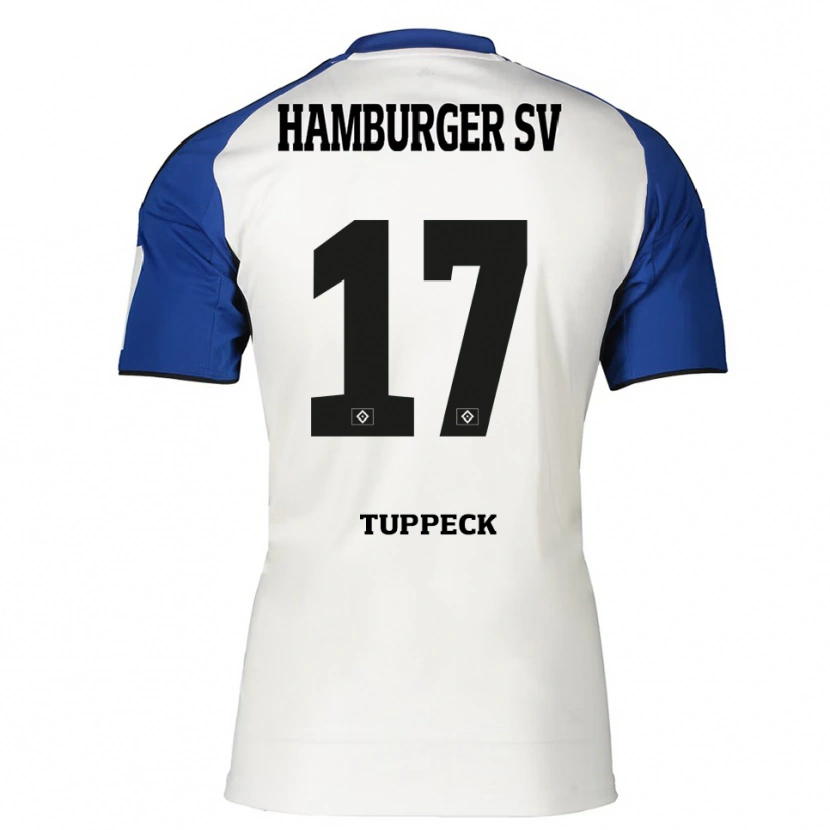 Danxen Kinder Niklas Tuppeck #17 Weiß Blau Heimtrikot Trikot 2025/26 T-Shirt Schweiz