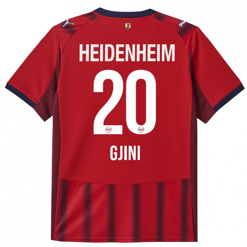 Danxen Kinder Leonard Gjini #20 Rot Marineblau Heimtrikot Trikot 2025/26 T-Shirt Schweiz