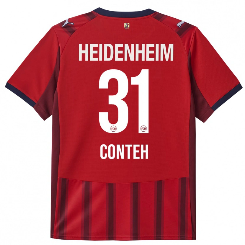 Danxen Kinder Sirlord Conteh #31 Rot Marineblau Heimtrikot Trikot 2025/26 T-Shirt Schweiz