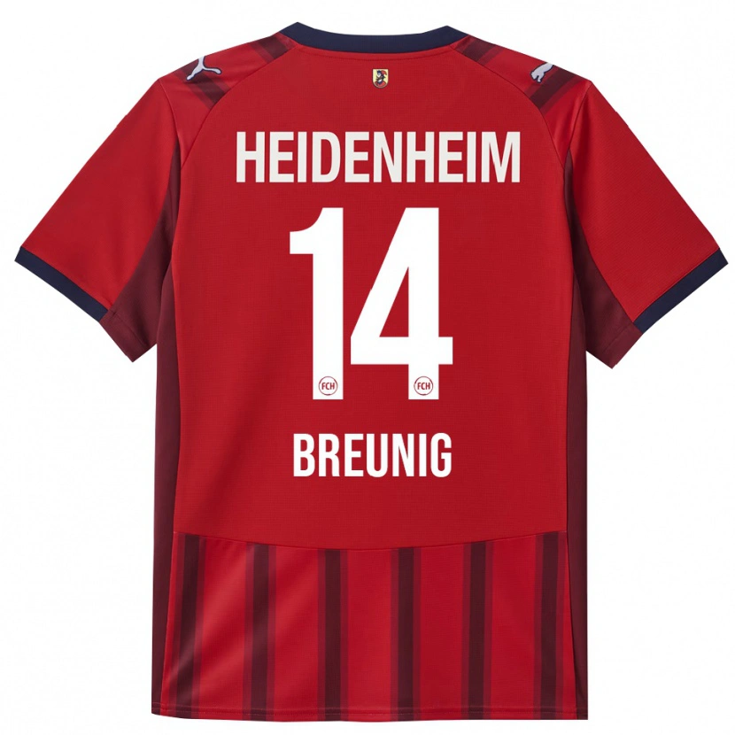 Danxen Kinder Maximilian Breunig #14 Rot Marineblau Heimtrikot Trikot 2025/26 T-Shirt Schweiz