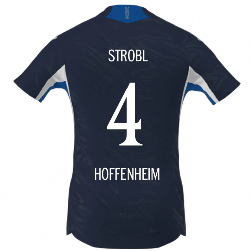 Danxen Kinder Lars Strobl #4 Marineblau Weiß Heimtrikot Trikot 2025/26 T-Shirt Schweiz