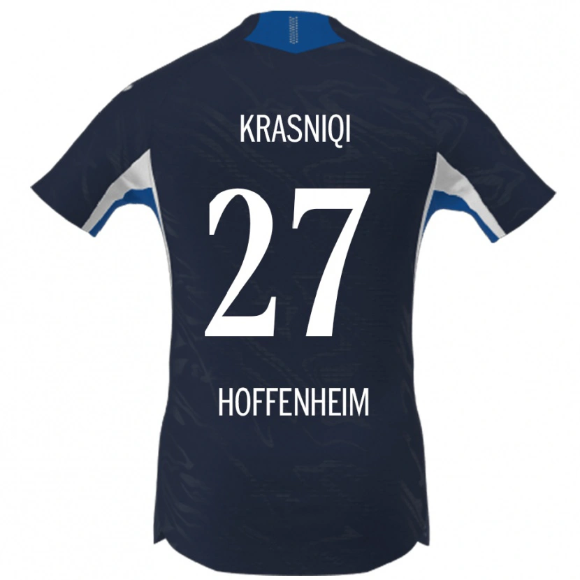 Danxen Kinder Leonard Krasniqi #27 Marineblau Weiß Heimtrikot Trikot 2025/26 T-Shirt Schweiz