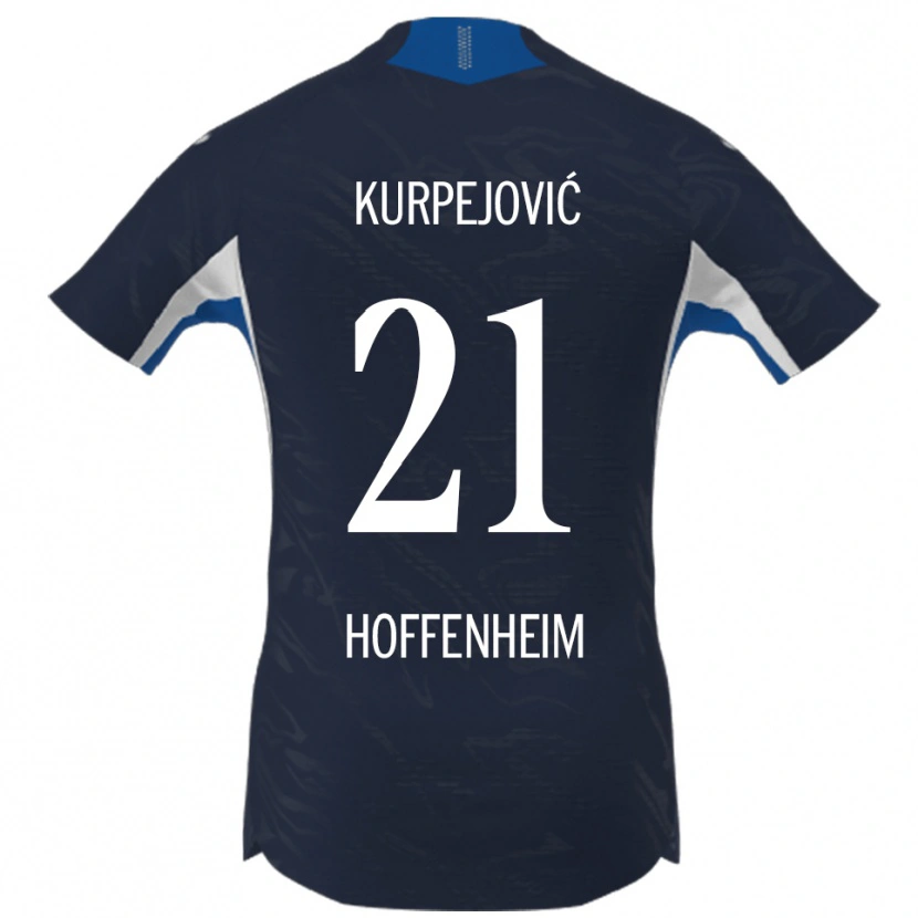 Danxen Kinder Albin Kurpejović #21 Marineblau Weiß Heimtrikot Trikot 2025/26 T-Shirt Schweiz