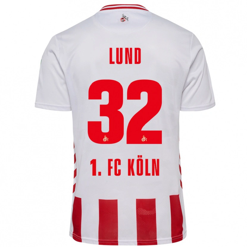 Danxen Kinder Kristoffer Lund #32 Weiß Rot Heimtrikot Trikot 2025/26 T-Shirt Schweiz