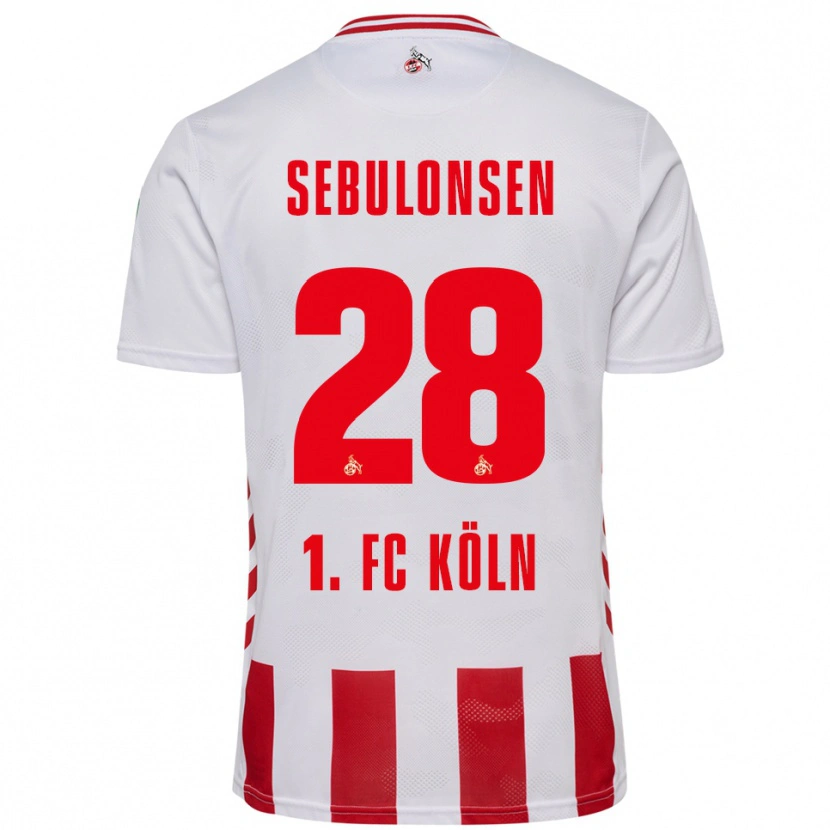Danxen Kinder Sebastian Sebulonsen #28 Weiß Rot Heimtrikot Trikot 2025/26 T-Shirt Schweiz