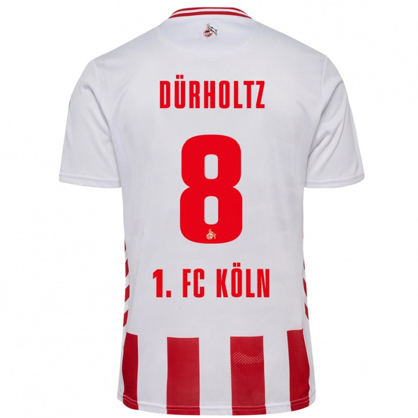 Danxen Kinder Luca Dürholtz #8 Weiß Rot Heimtrikot Trikot 2025/26 T-Shirt Schweiz