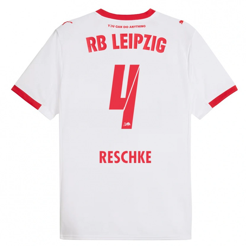 Danxen Kinder Gianluca Reschke #4 Weiß Rot Heimtrikot Trikot 2025/26 T-Shirt Schweiz