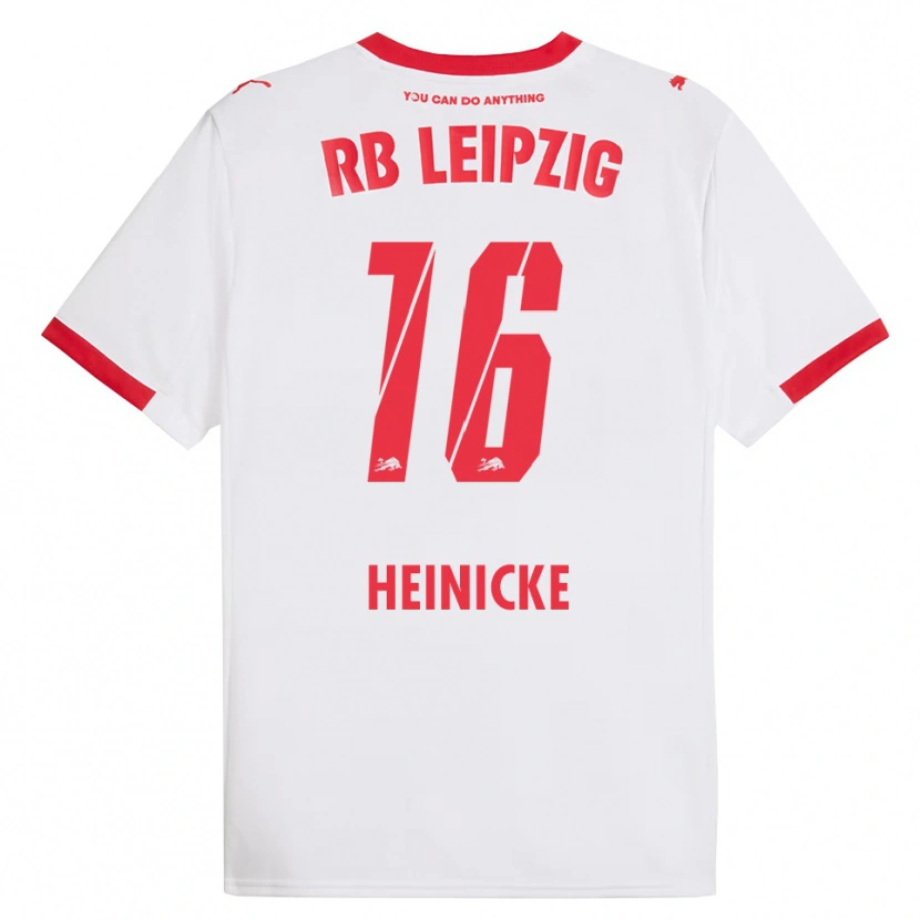 Danxen Kinder Niklas Heinicke #16 Weiß Rot Heimtrikot Trikot 2025/26 T-Shirt Schweiz