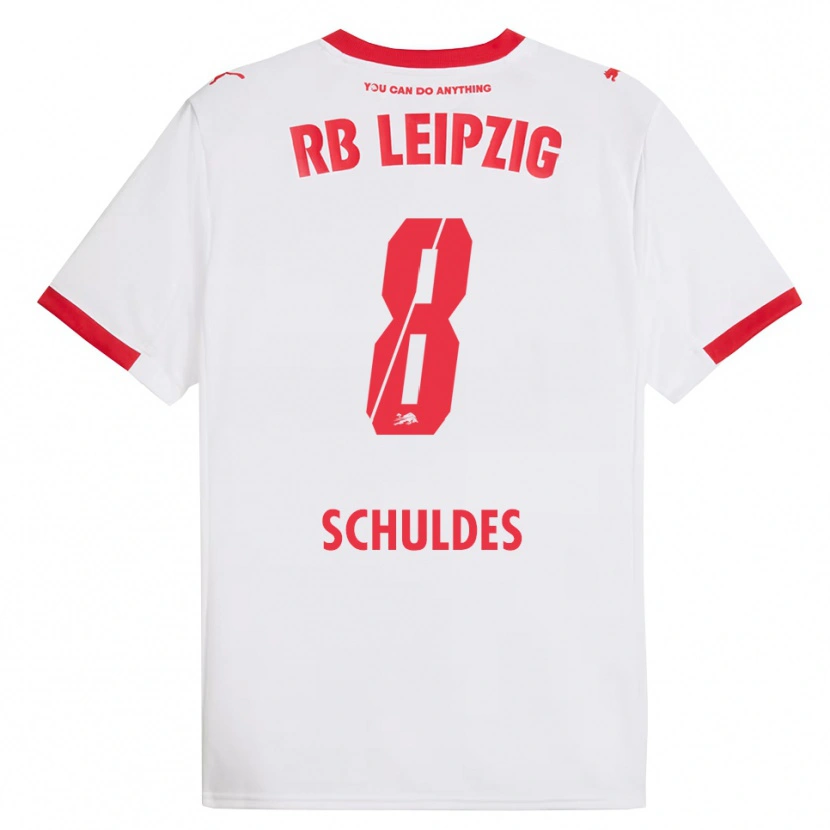 Danxen Kinder Jamie Schuldes #8 Weiß Rot Heimtrikot Trikot 2025/26 T-Shirt Schweiz