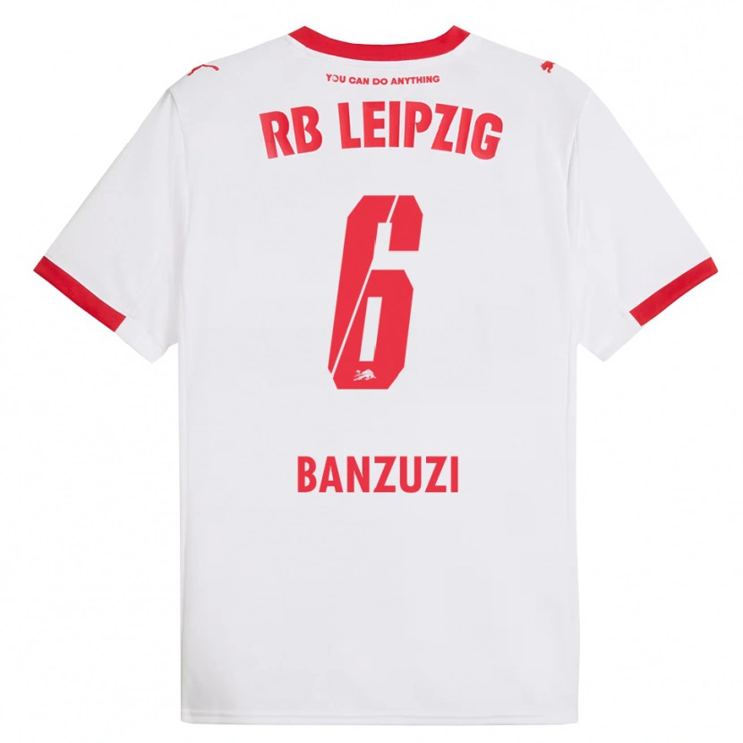 Danxen Kinder Ezechiel Banzuzi #6 Weiß Rot Heimtrikot Trikot 2025/26 T-Shirt Schweiz