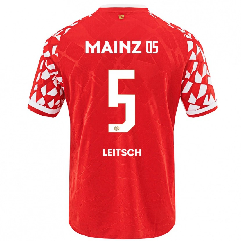 Danxen Kinder Maxim Leitsch #5 Rot Weiß Heimtrikot Trikot 2025/26 T-Shirt Schweiz