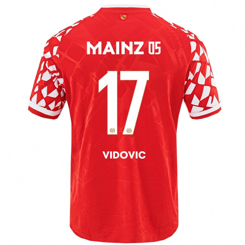 Danxen Kinder Gabriel Vidovic #17 Rot Weiß Heimtrikot Trikot 2025/26 T-Shirt Schweiz