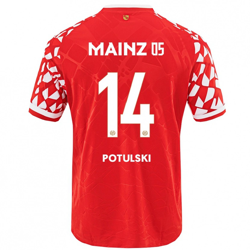 Danxen Kinder Kacper Potulski #14 Rot Weiß Heimtrikot Trikot 2025/26 T-Shirt Schweiz