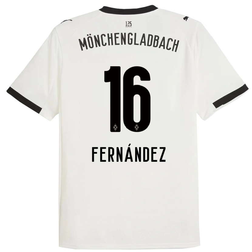 Danxen Kinder Oriol Fernandez Berenguer #16 Weiß Schwarz Heimtrikot Trikot 2025/26 T-Shirt Schweiz