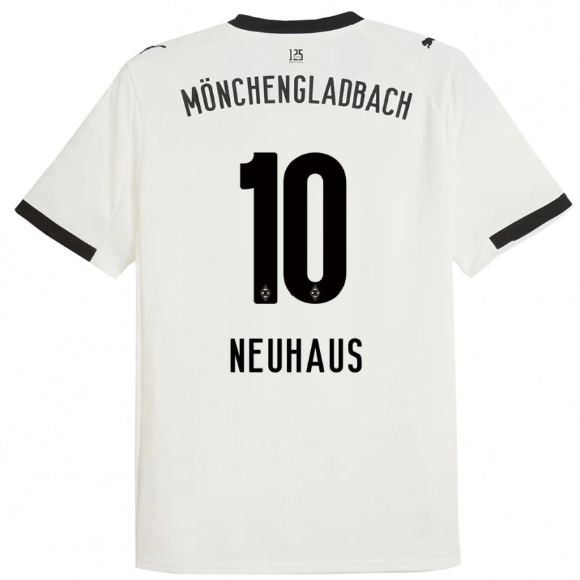 Danxen Kinder Florian Neuhaus #10 Weiß Schwarz Heimtrikot Trikot 2025/26 T-Shirt Schweiz