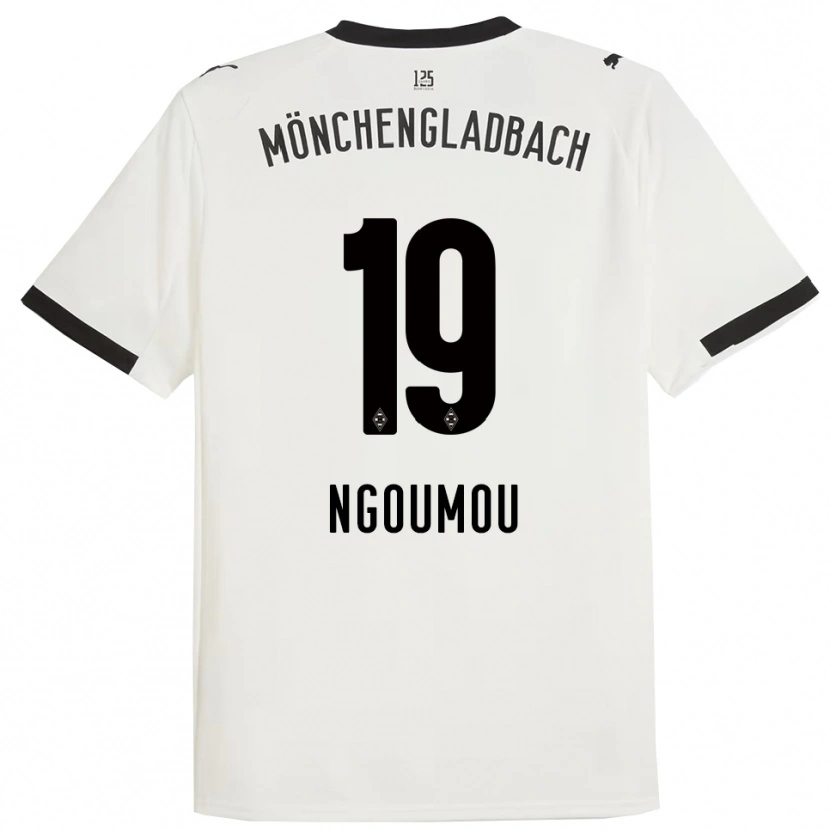 Danxen Kinder Nathan Ngoumou #19 Weiß Schwarz Heimtrikot Trikot 2025/26 T-Shirt Schweiz