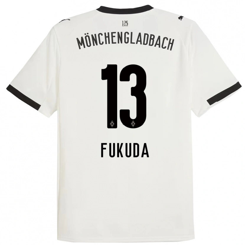 Danxen Kinder Shio Fukuda #13 Weiß Schwarz Heimtrikot Trikot 2025/26 T-Shirt Schweiz