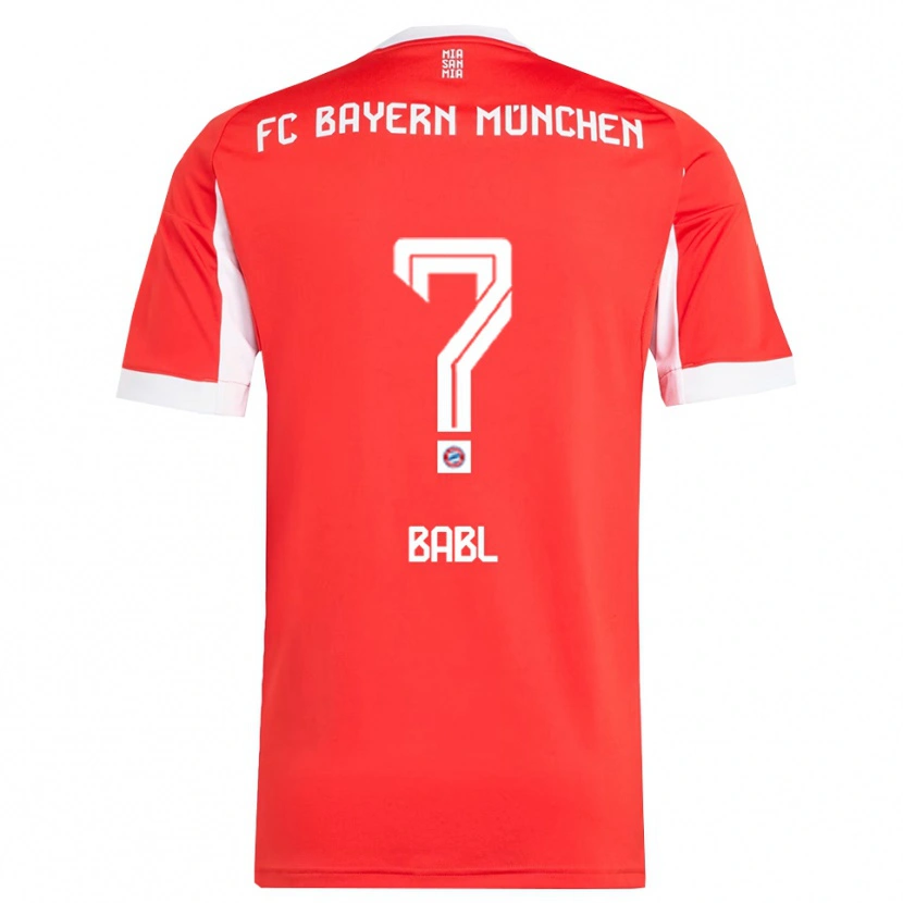 Danxen Kinder Luca Babl #0 Rot Weiß Heimtrikot Trikot 2025/26 T-Shirt Schweiz
