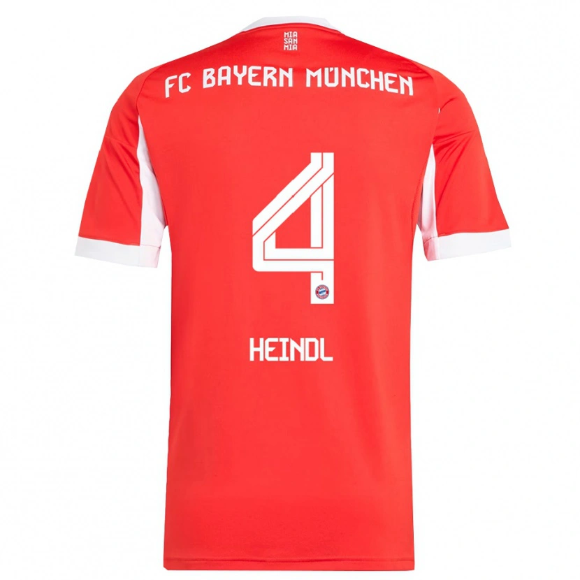 Danxen Kinder David Heindl #4 Rot Weiß Heimtrikot Trikot 2025/26 T-Shirt Schweiz