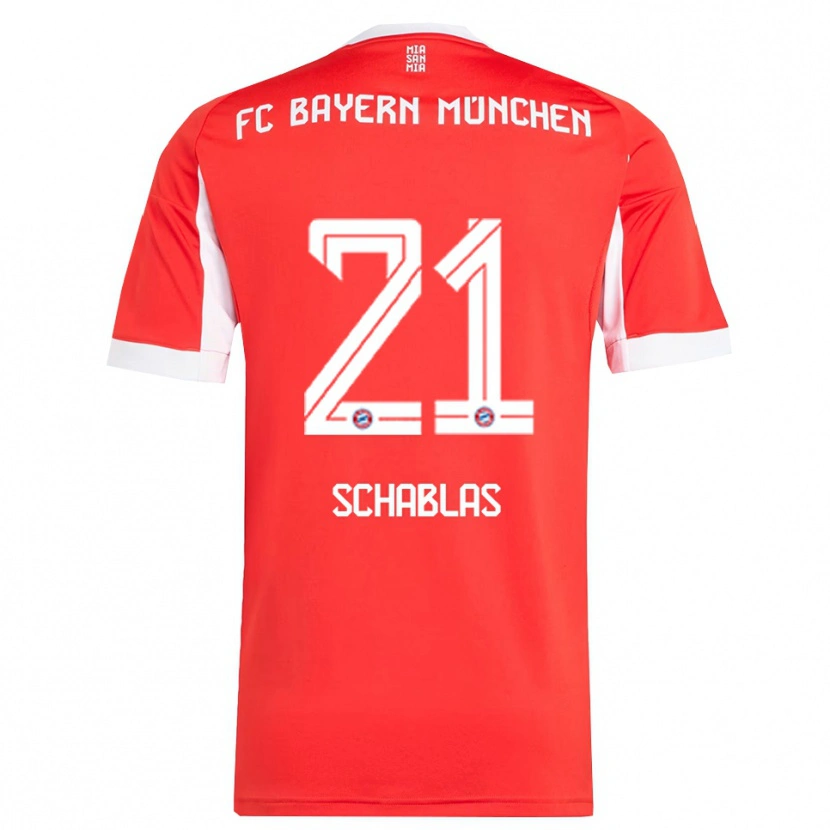Danxen Kinder Matteo Schablas #21 Rot Weiß Heimtrikot Trikot 2025/26 T-Shirt Schweiz