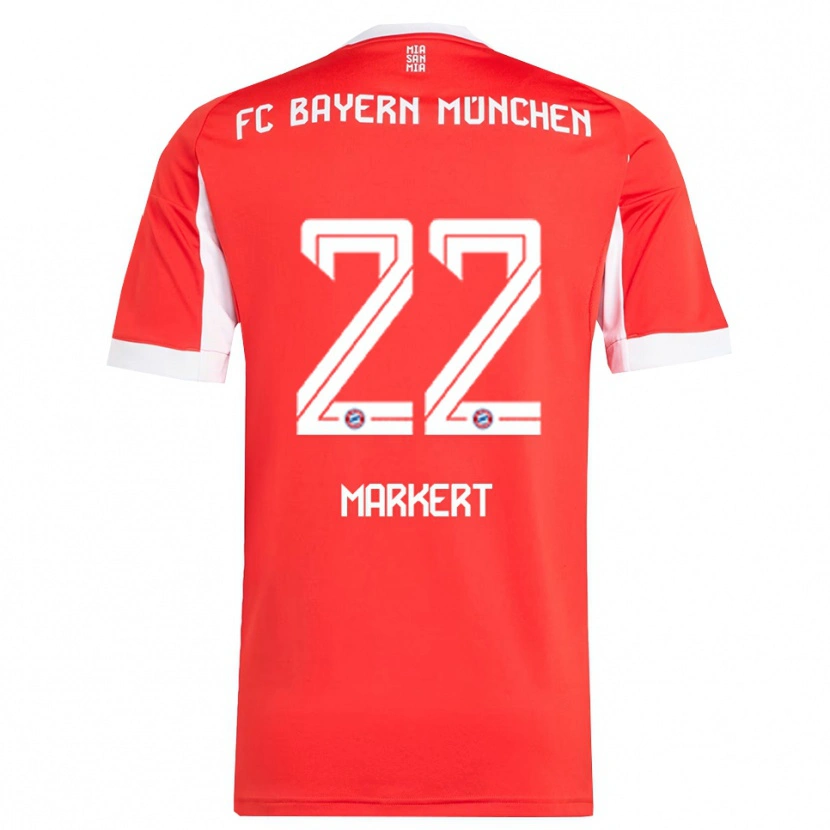 Danxen Kinder Leon Markert #22 Rot Weiß Heimtrikot Trikot 2025/26 T-Shirt Schweiz
