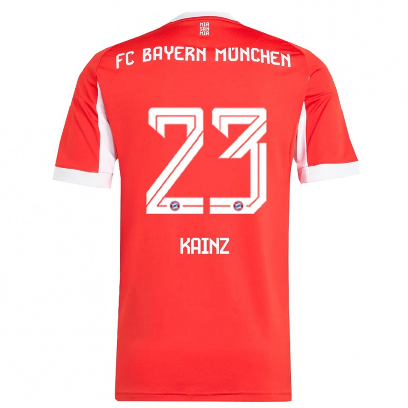 Danxen Kinder Manuel Kainz #23 Rot Weiß Heimtrikot Trikot 2025/26 T-Shirt Schweiz