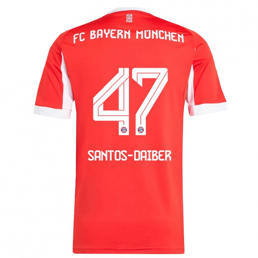 Danxen Kinder David Santos Daiber #47 Rot Weiß Heimtrikot Trikot 2025/26 T-Shirt Schweiz