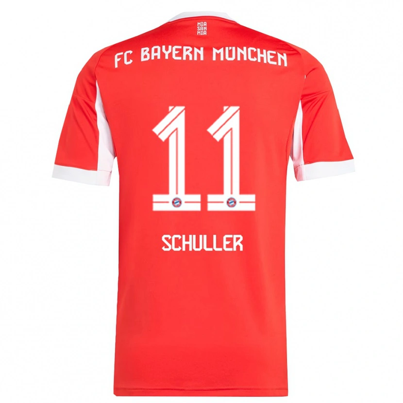 Danxen Kinder Lea Schuller #11 Rot Weiß Heimtrikot Trikot 2025/26 T-Shirt Schweiz